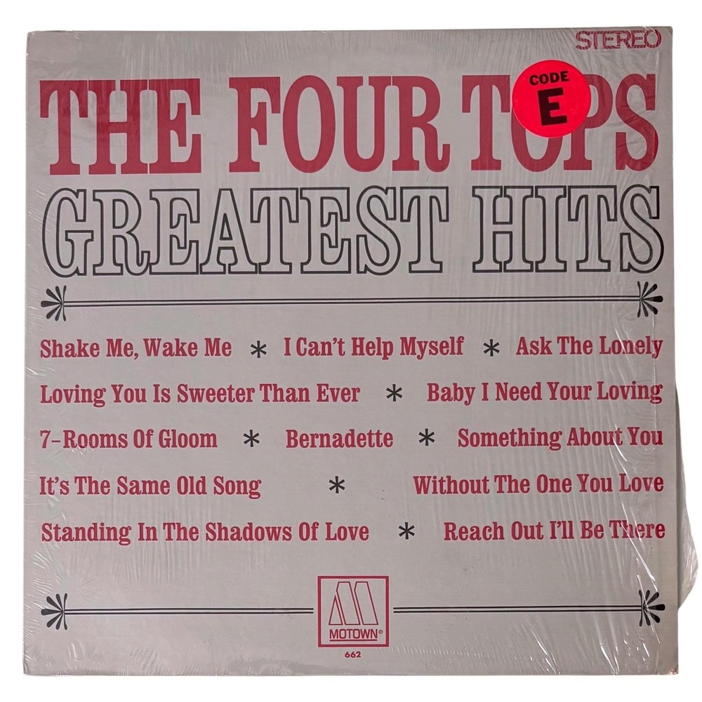 The Four Tops Greatest Hits Vinyl LP Motown MS-662 Stereo 1967 Soul R&B Record